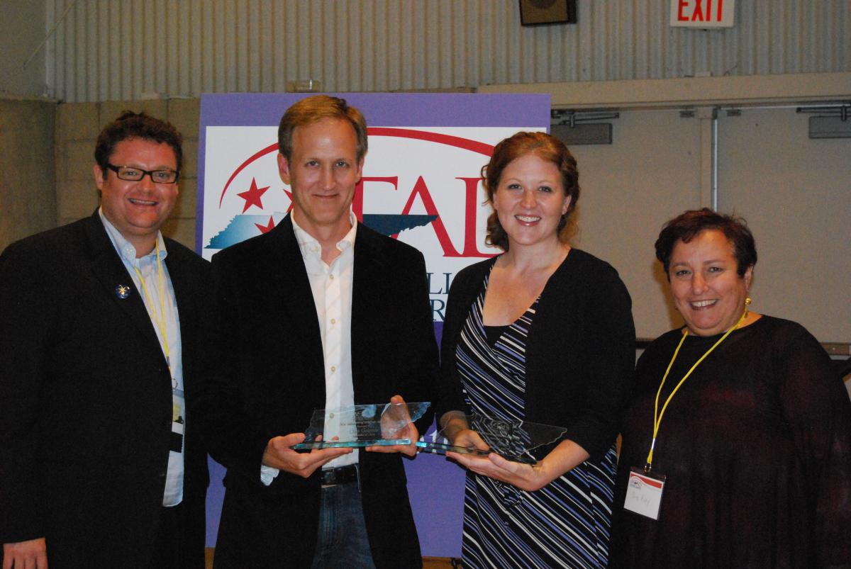 Erik Cole and Sue Kay with the 2010 New Advocate of the Year Awardees