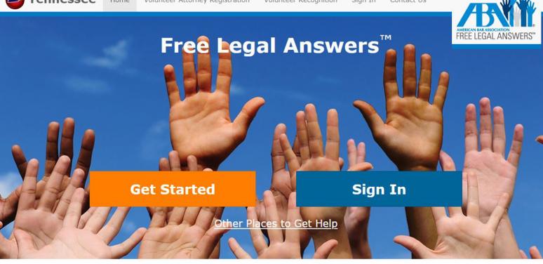 Free Legal Answers Website screenshot